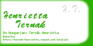 henrietta ternak business card
